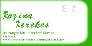 rozina kerekes business card